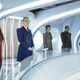 Michael Burnham, President Rillak, and several alien diplomats stand attending a conference at Federation HQ.